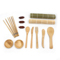 Küchenset Ausrüstung Anfänger Einfache Bedienung Zuhause Bambus Rollmatte Reis Algen All One Wood Sushi Making Kit mit Bazooka